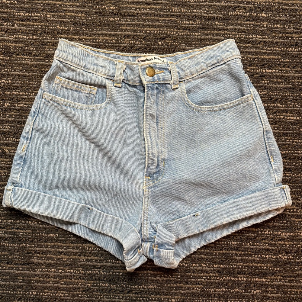 American Apparel Light Blue Jean Shorts